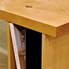 "Laura's table"
Coffee table. 
Recycled Douglas fir, metal
