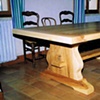 Monks dining table. Ash.