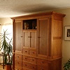 Traditional Cherry Armoire built-in