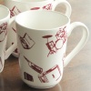 Mugs with Red Recording Artist Pattern
