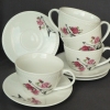 Teacup & Saucer set of 4 - Guitar and Roses