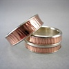 Silver and Copper Wedding Rings