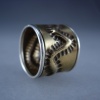 Chased Brass with Sterling Silver