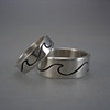 wave wedding bands
