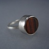 Sterling Silver Ring with Cocabola Wood