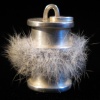 Vessel Pendant with Rabbit fur