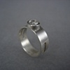 Tube Set CZ Wedding Ring