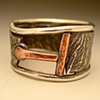 Reticulated Silver and Copper Ring