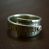 Textured Wrap Ring with Rivet