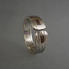 Men's Ring with Copper Inlay