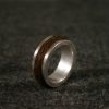 Sterling Silver Channel Ring with Human Hair