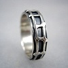 fused silver fence ring