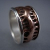 Channel Ring with Chased Copper