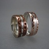 Silver and Copper Laminate Rings