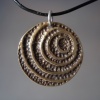 Chased Brass Pendant