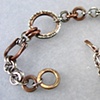 silver, copper, brass bracelet