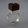 Sterling with Cocabola and Open Silver Rivet