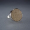 Sterling Silver Ring with Tiger Maple