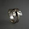 Wrapped Silver Ring with Collar