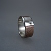 Silver and Copper Ring with 2mm CZ
