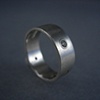 Bottom View of Tube Set CZ Wedding Ring