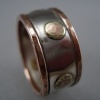 Sterling and Copper with Copper through Brass Rivets