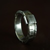 Textured ring with Silver Collar