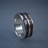 Channel ring with textured copper 
