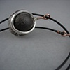 Iron Sphere with Sterling Crib Pendant
