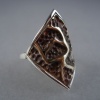 Chased Brass with Sterling Silver Ring
