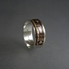 Sterling Band with Brass Plate and Silver Rivets