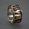 wrinkled copper channel ring