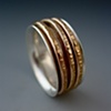 Sterling and Bronze Spinner Ring
