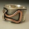 Reticulated Silver and Copper Ring