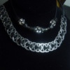 Washer Wear and Black Hardware Necklace with Diamonds