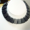 Black Resin Parts Necklace