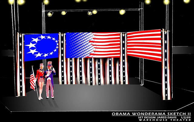 Obama Wonderama Scenery Sketch
