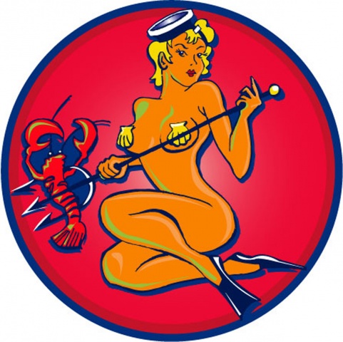 Spearfisher Logo for Lobsterboy Revue T-Shirts