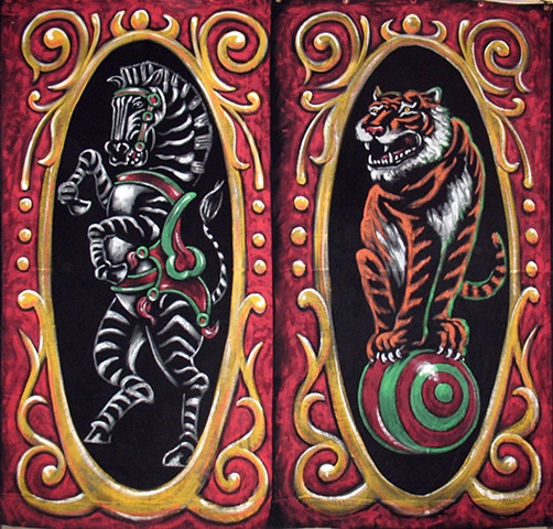 Zebra and Tiger Banners for MUMBO