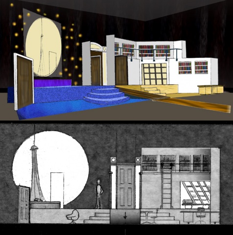 Set Design for Jumpers, Washington Shakespeare Co.