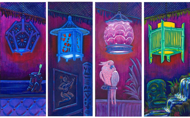 4 Tiki Lamps (sold)