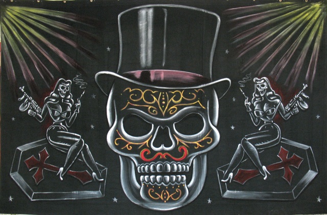 Stage Right "Tophat" Skull for DIAMOND DEAD