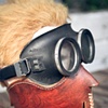 Leather riding mask