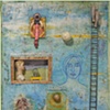 Assemblage on Wood Panel