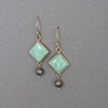 14kt Gold, Stones:  Turquoise, Pyrite bead