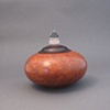 Wooden Vessel Lid:  Wenge, Base: Maple Burl