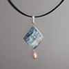 Sterling Silver, Stones:  Boulder Opal, Chinese Fresh Water Pearl
