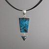 Sterling Silver, Stones:  Chrysocolla, Hematite