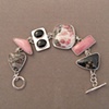 Sterling Silver, stones:  crinoid fossil, rhodocrosite, onyx, garnet, rhodocrosite, concretion