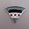 Sterling Silver, Stones:  Fossil Palmwood, Garnets, Specular Hemitite
